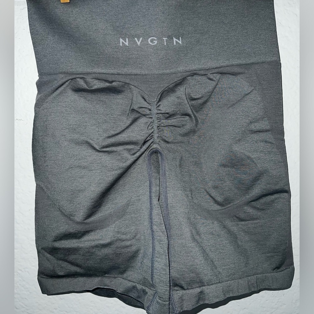 Grey NVGTN scrunch shorts